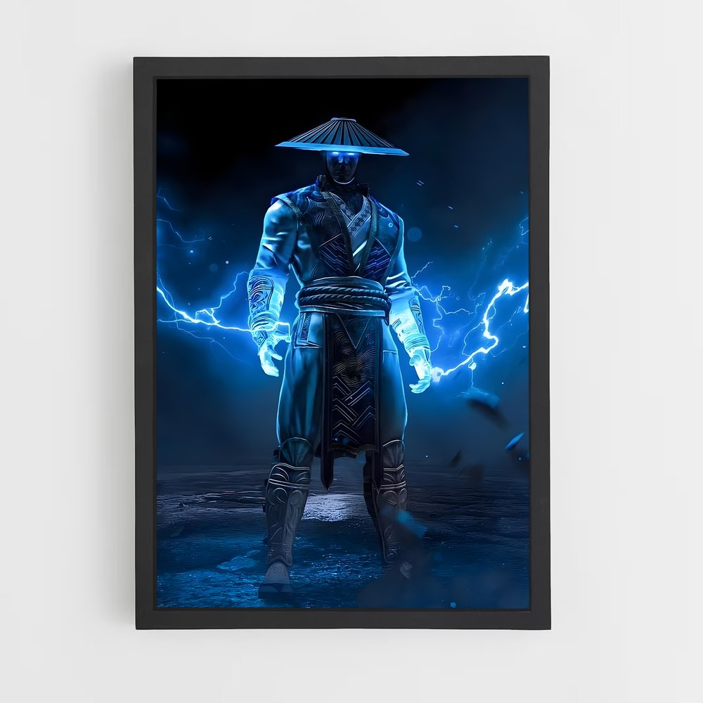 Poster Raiden en Fureur – affiche Mortal kombat (vue 2)